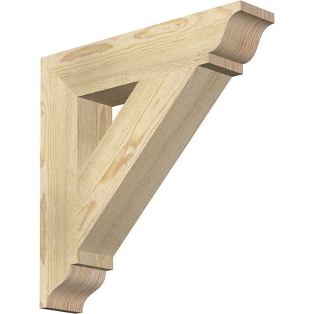 Ekena Millwork Traditional Traditional Rough Sawn Bracket, Douglas Fir, 4"W x 20"D x 20"H BKT04X20X20TRA01RDF